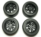 LEGO Technic Wheels x4 Black 49294 56mm x 34mm, x1825 Tyre 81.6 x 36 R LANDROVER