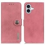 KHAZNEH för iPhone 16 Plånboksfodral - Rosa Rosa