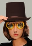 Adult Mens Willy Wonka Dark Brown Top Hat Adult Size Fancy Dress Book Character