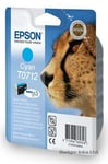 T0712 Cyan Epson Original Printer Ink Cartridge Cheetah Ink C13T07124010