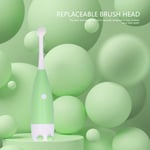 (Green)Baby Electric Toothbrush Baby Automatic Toothbrush Battery Powered