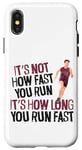 iPhone X/XS Running Runner Half Marathon Vintage It's Not How Fast You Case