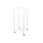 MSV Tower Clothes Airer 3 Levels, White and Black