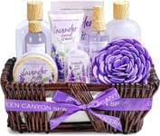 Green Canyon Spa Bath Gift Set for Women Luxury 10 Pcs Gift basket Lavender Bath