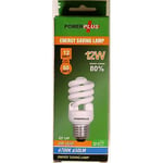 Power Plus E27 Daylight Spiral Energy Saving Lamp White 12W