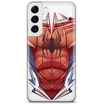 ERT GROUP Coque de téléphone Portable pour Samsung S22 Original et sous Licence Officielle Marvel Motif Spider Man 005 Parfaitement adapté à la Forme du téléphone Portable, partiel imprimé