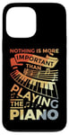 Coque pour iPhone 13 Pro Max Clavier de piano Motivation Design pour Pianiste