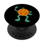 Orange Happy Jack O'Lantern PopSockets PopGrip Interchangeable