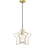 Suspension Luminaire Simplicité D'Intérieur Lustre Étoile Créatif Lampe à Suspension Moderne Abat-Jour Rotatif Pour Loft Café Or