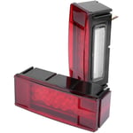 Kit de feux arrière rectangulaires rouges étanches à led 12V, plus de 80 pouces, pour remorque de voiture,de Debuns