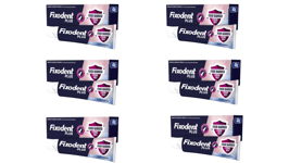 6 x Fixodent Plus Best Antibacterial Denture Adhesive Cream 40g Fresh Flavour