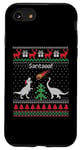 Coque pour iPhone SE (2020) / 7 / 8 Pull de Noël avec motif dinosaure moche