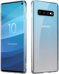 Hsp Coque Transparente Compatible Avec Samsung Galaxy S10 | Étui En Silicone Tpu De Qualité Supérieure | Pour Le Chargement À Induction | Résistant Aux Rayures Et Aux Chocs | Microdot | Mince