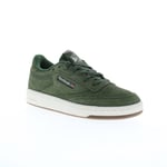 Reebok Club C 85 Mens Green Suede Lace Up Lifestyle Trainers Shoes