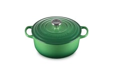 Le Creuset Signature Enamelled Cast Iron Round Casserole Dish With Lid, 20 cm, 2.4 Litre, Bamboo, 21177204082430