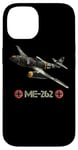 Coque pour iPhone 14 La Seconde Guerre mondiale 2 avion de chasse allemand ME 262