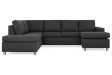 NEW YORK U-soffa Large Divan Höger Antracit -