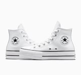 Converse Leather Chuck Taylor All Star Platform Unisexe- (Blanc)