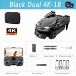 Mini importateur professionnel V88,photographie aérienne HD,avion télécommandé,caméra HD pour touristes,jouets quadricoptères,8K,5G,GPS - Type Black Dual 4K-1B #A