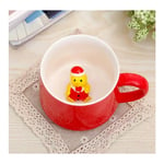 Yzmrbdqc - Tasse de noël café lait petit déjeuner tasse bonhomme de neige père noël dessin animé tasse en céramique 3D Animal cadeau de noël tasse