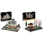 LEGO 21060 Architecture Le Château d'Himeji, Kit de Construction de Maquette & 10315 Icons Le Jardin Paisible, Kit de Jardinage Botanique Zen pour Adultes avec Fleurs de Lotus, Cadeau Personnalisable