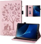 Coque Pour Samsung Galaxy Tab A 10.1 (2016) Sm-T580/T585 Fonction Du Support Etui Samsung Galaxy Tab A Avec Fente Pour Carte Housse Galaxy Tab A 2016 Rose