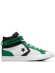 Converse Junior Boys Pro Blaze Strap Home Team High Tops Trainers - White/Green