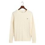 GANT Cotton Cable Crew Neck Herr