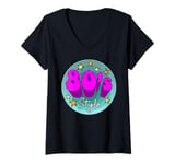 Womens I Love The 80s Men Women Kids 70's 80's Party Retro Costume V-Neck T-Shirt