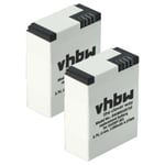 vhbw 2x Batterie compatible avec GoPro Hero 3 III White Edition, 3 III Silver Edition caméra vidéo caméscope (1180mAh, 3,7V, Li-polymère)