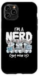 Coque pour iPhone 11 Pro Bunny I'm A Nerd Get Over It Nerdy Geek Rabbit Reading Gamer