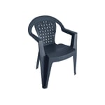 Salmar - Fauteuil de jardin en résine antidérapante Norma Dimaplast coloris Anthracite.