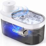 Gimars 4L Fontaine A Eau Chat sans Fil: 5000 mAh, Fontaine À Eau pour Chat Détecteur de Mouvement, Distributeur Eau Chat Automatique Fontaine Chat & Chiens Rechargeable Silencieux, 2 Filtres