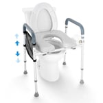 Rehausseur de Toilette-VEVOR- Hauteur Réglable 49-64 cm à 7 Niveaux-pour Personnes Âgées, Handicapés, Patients, Enceintes