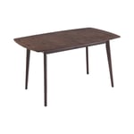 Table de cuisine extensible 120-150x75cm en noyer foncé Cayer