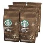 STARBUCKS Pike Place Roast, Medium Roast, Whole Bean Coffee 200g (Pack of 6)