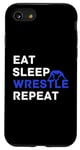 Coque pour iPhone SE (2020) / 7 / 8 Eat Sleep Wrestle Repeat Funny Wrestling Lover Wrestler