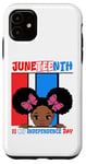 Coque pour iPhone 11 Le 16 juin, c'est le jour de mon indépendance, Little Miss Black Queen
