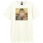 Amplified Unisex Adult Clouds Joni Mitchell T-Shirt (L) (Vintage White)