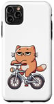 Coque pour iPhone 11 Pro Max Chill Cat Chat qui s'ennuie sur vélo