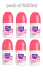 6 X Soft & Gentle Fresh Blossom Anti-Perspirant Roll on Deodorant 50Ml PACK OF 6