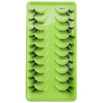 3/10 Par Half Lashes Makeup Naturliga Långa Katt Ögon Lashes Dramatiska Falska Ögonfransar Mjuka Faux Cils Falska Ögonfrans Extens Verktygcomment 10Pairs-YK312