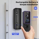 Guggre Wireless Video Doorbell & Indoor Ring Chime, Enhanced Security with AI H