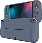 Coque De Protection Souple Pour Nintendo Switch Oled,Zealprotect Protecteur Joycon Grip Cover Pour Switch Oled Avec Capuchon Joystick&caps Bouton Abxy-Gris Ardoise