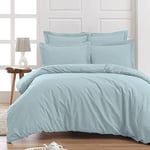 Sensei La Maison du Coton Housse de Couette Percale Bleu Arctic/200x200