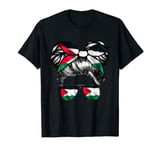 Flag Of Palestinian Girl Palestine Woman Wear Hair Accessory T-Shirt