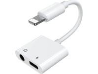 Adapter Usb Joyroom Lightning - Jack 3.5Mm + Lightning Biały (6956116718978)