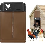 Porte Poulailler Automatique Solaire, Porte De Poulailler Automatique Batterie, Automatic Chicken Coop Door, Etanche avec Capteur de Lumière