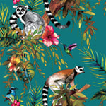 DUTCH WALLCOVERINGS Tapetti lemuri vihreä 12402