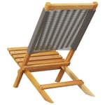 Prolenta Premium - Chaises De Jardin Lot De 2 Gris Bois D'acacia Et Polypropylène